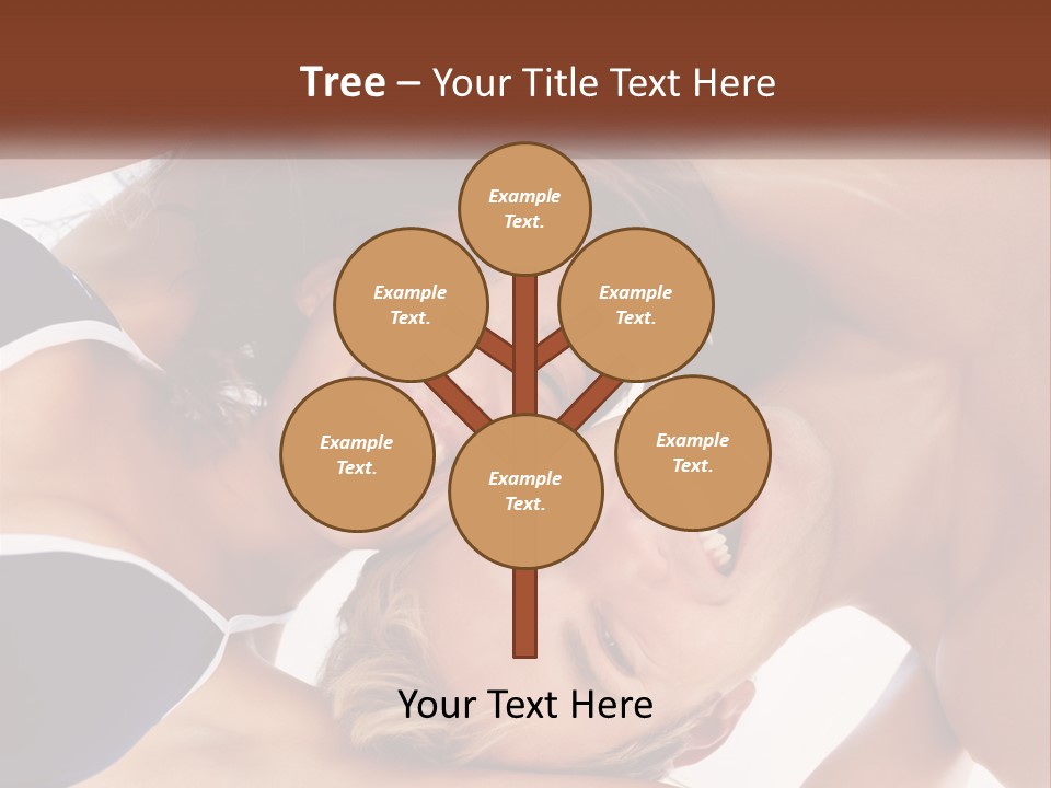 A Man And A Woman Are Smiling Together PowerPoint Template