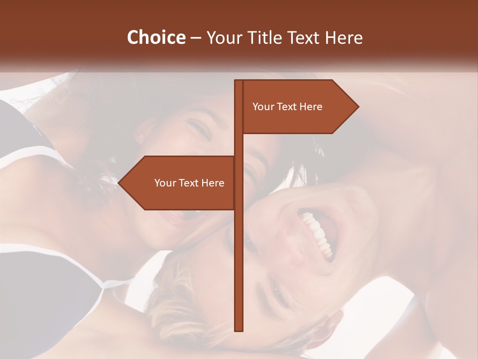 A Man And A Woman Are Smiling Together PowerPoint Template