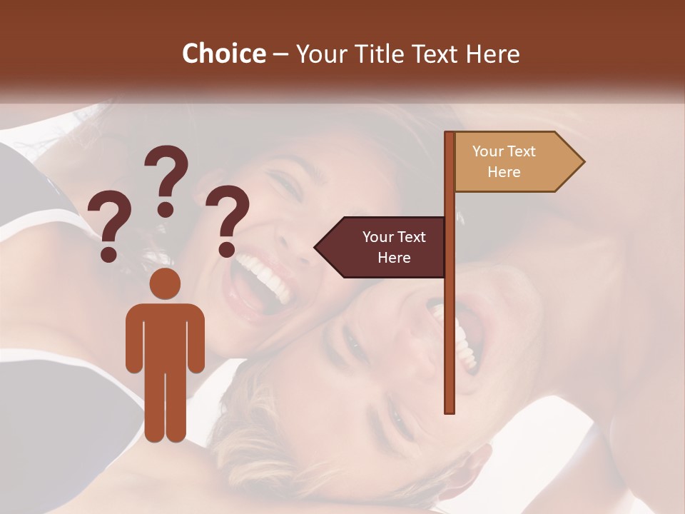 A Man And A Woman Are Smiling Together PowerPoint Template