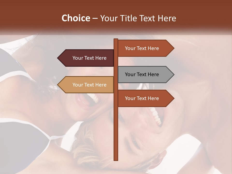 A Man And A Woman Are Smiling Together PowerPoint Template