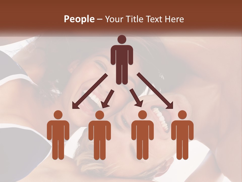 A Man And A Woman Are Smiling Together PowerPoint Template