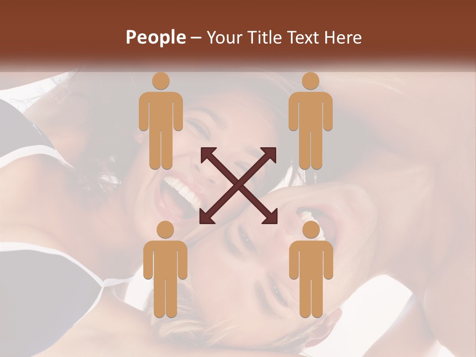 A Man And A Woman Are Smiling Together PowerPoint Template