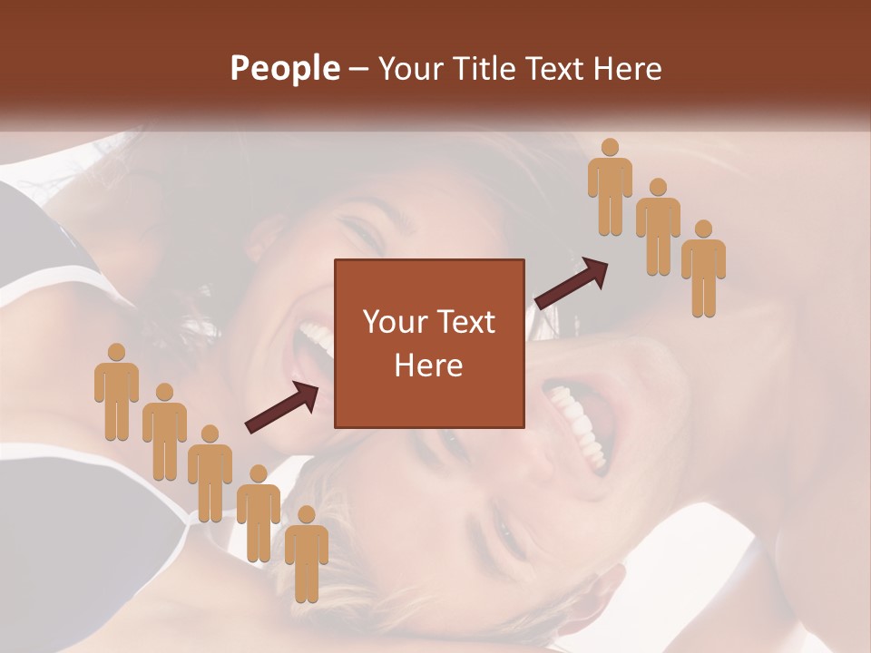 A Man And A Woman Are Smiling Together PowerPoint Template