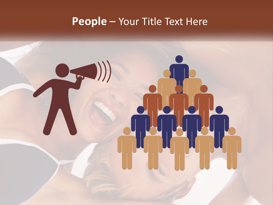 A Man And A Woman Are Smiling Together PowerPoint Template