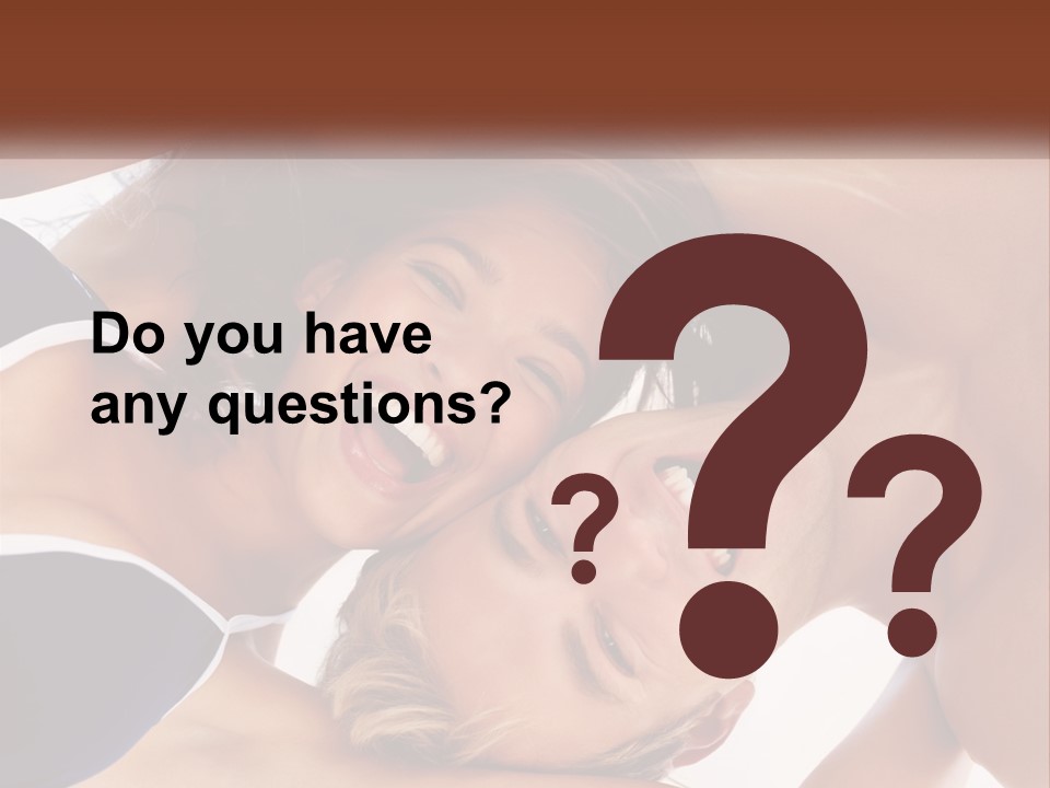 A Man And A Woman Are Smiling Together PowerPoint Template