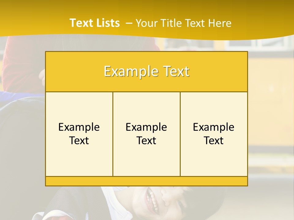 A Woman And A Child Sitting In A Wheel Chair In Front Of A School Bus PowerPoint Template
