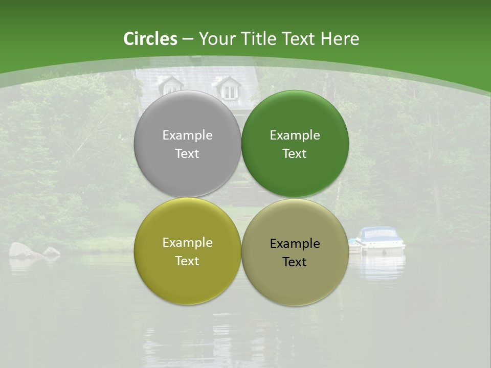 A House Sitting On Top Of A Lush Green Hillside PowerPoint Template