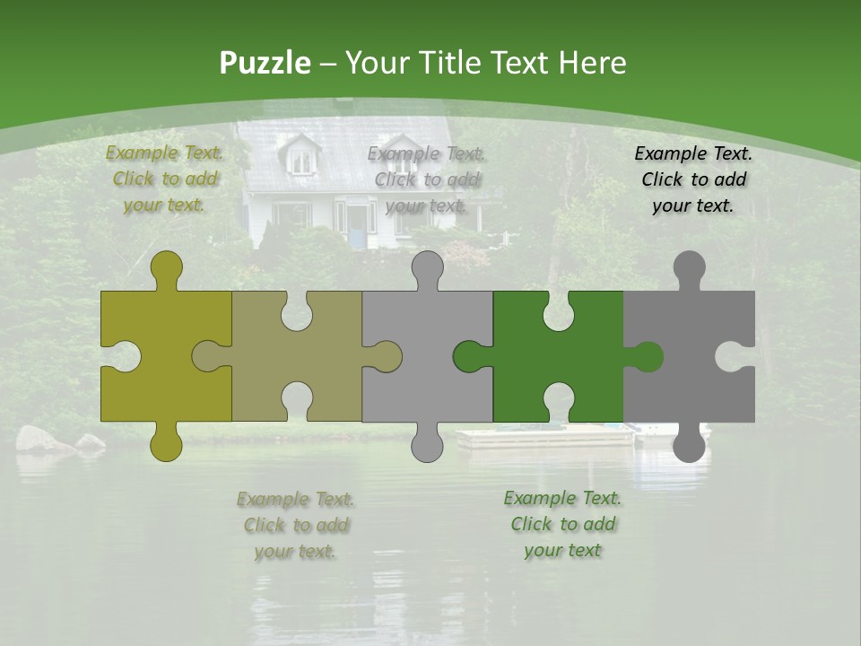 A House Sitting On Top Of A Lush Green Hillside PowerPoint Template