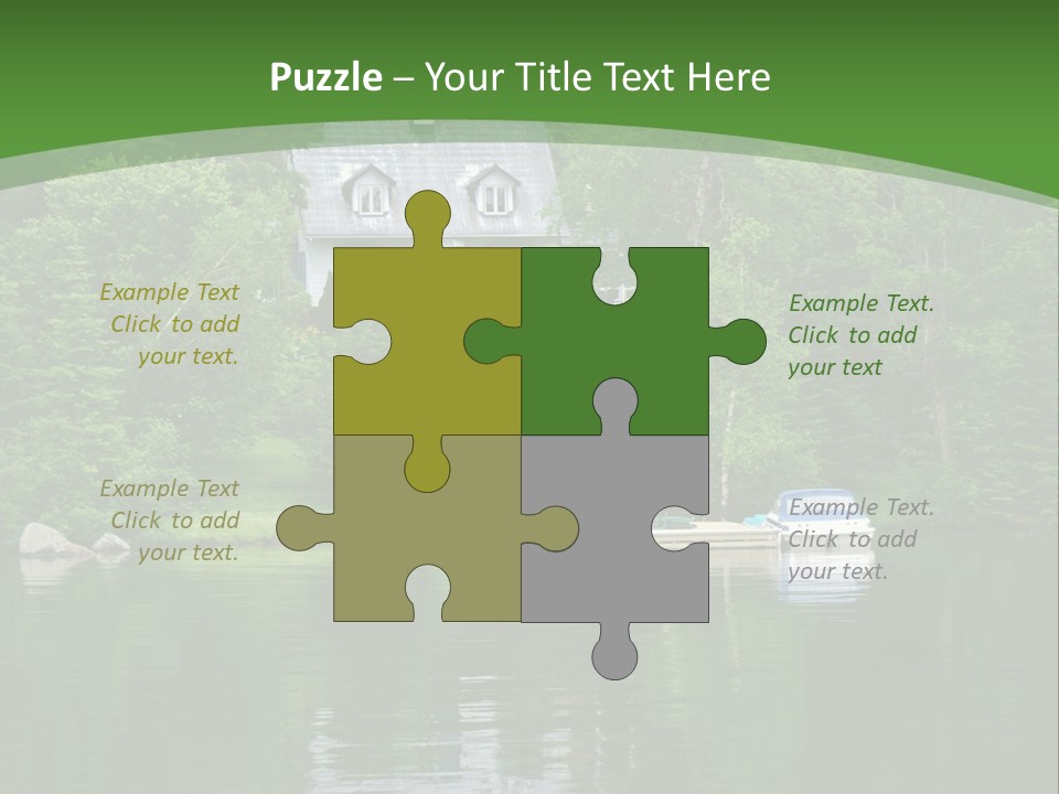 A House Sitting On Top Of A Lush Green Hillside PowerPoint Template