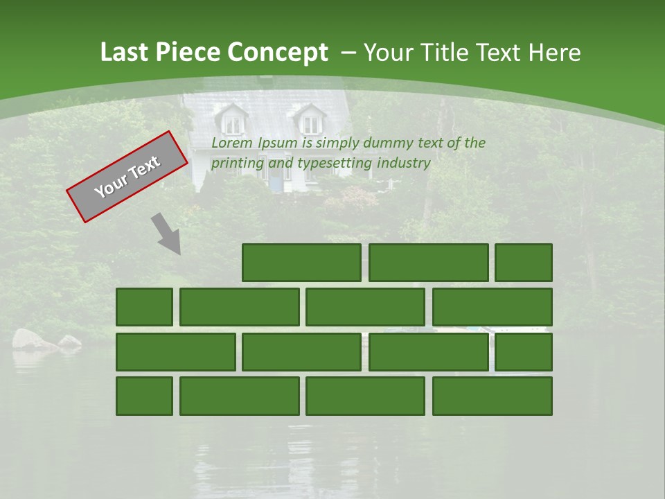 A House Sitting On Top Of A Lush Green Hillside PowerPoint Template