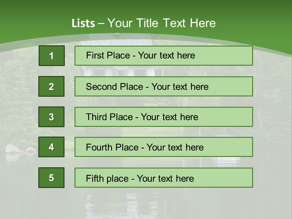 A House Sitting On Top Of A Lush Green Hillside PowerPoint Template