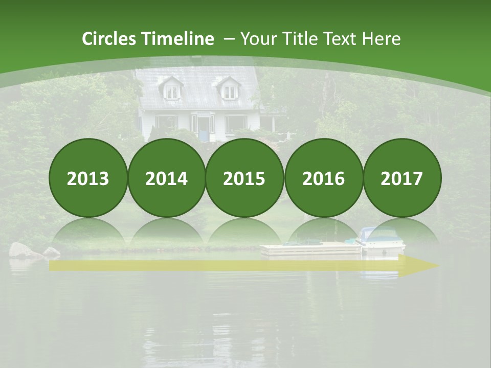 A House Sitting On Top Of A Lush Green Hillside PowerPoint Template