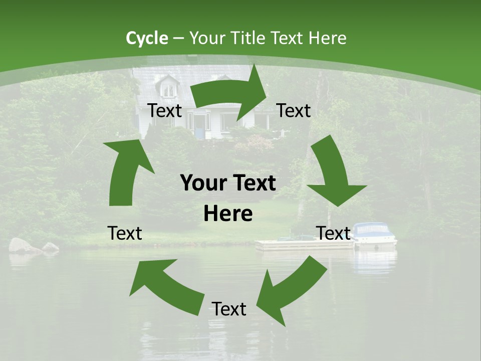 A House Sitting On Top Of A Lush Green Hillside PowerPoint Template