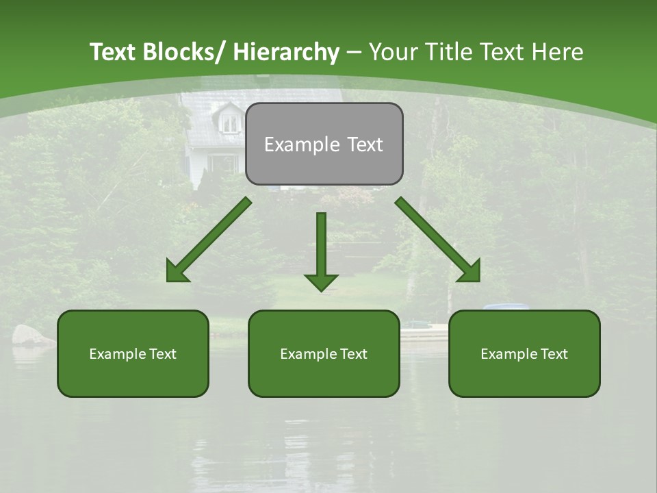 A House Sitting On Top Of A Lush Green Hillside PowerPoint Template