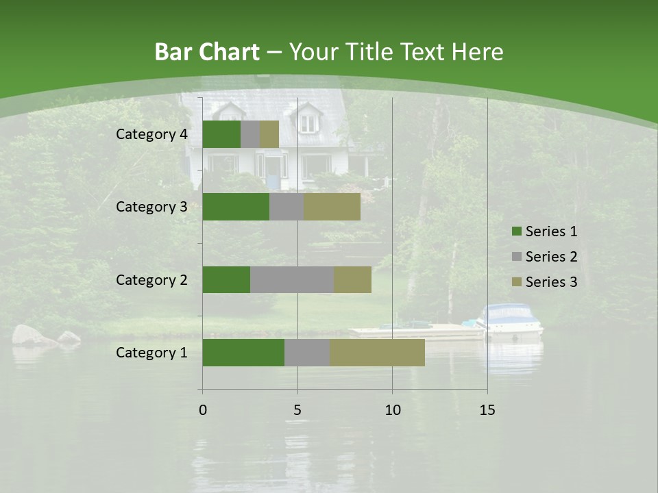 A House Sitting On Top Of A Lush Green Hillside PowerPoint Template