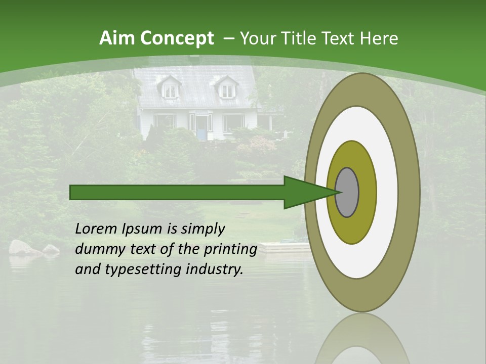 A House Sitting On Top Of A Lush Green Hillside PowerPoint Template