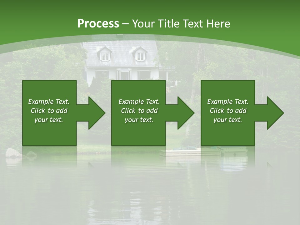 A House Sitting On Top Of A Lush Green Hillside PowerPoint Template