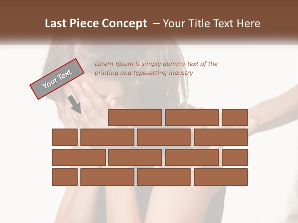 A Woman Covering Her Face With Her Hands PowerPoint Template