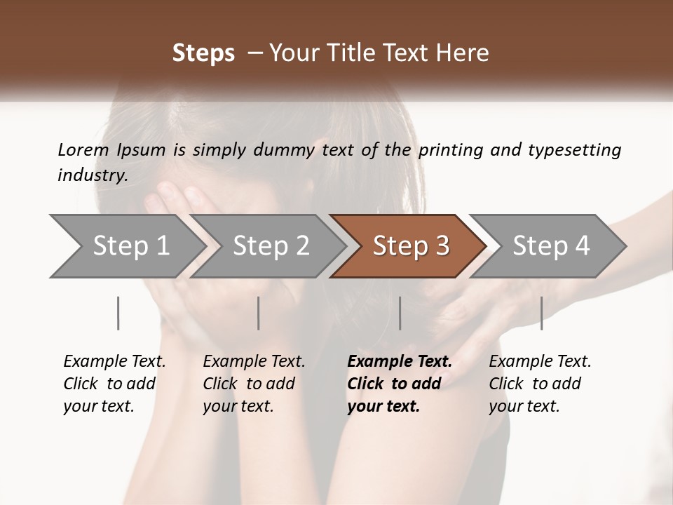 A Woman Covering Her Face With Her Hands PowerPoint Template