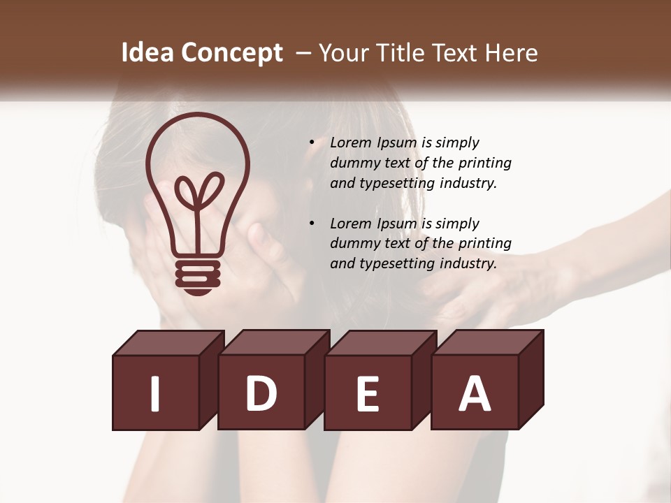 A Woman Covering Her Face With Her Hands PowerPoint Template