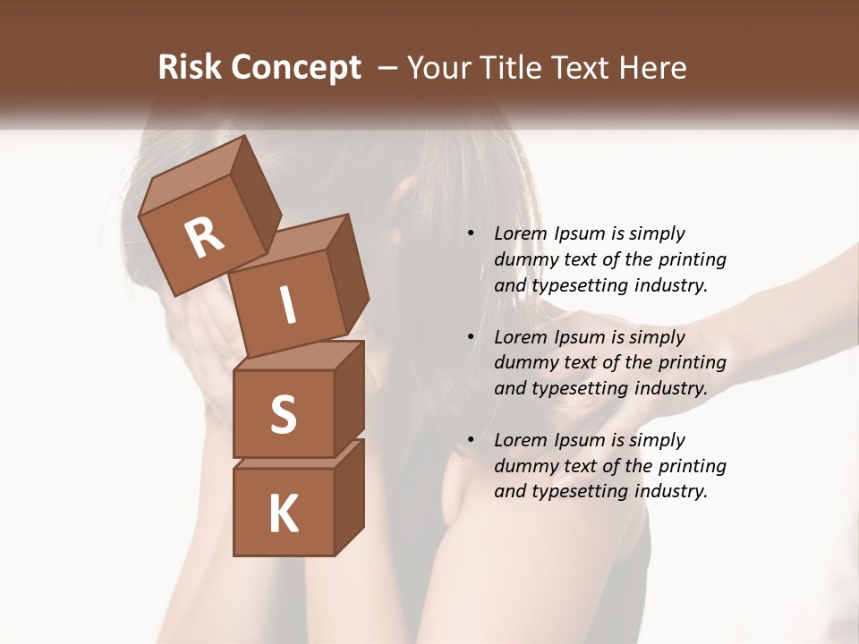 A Woman Covering Her Face With Her Hands PowerPoint Template