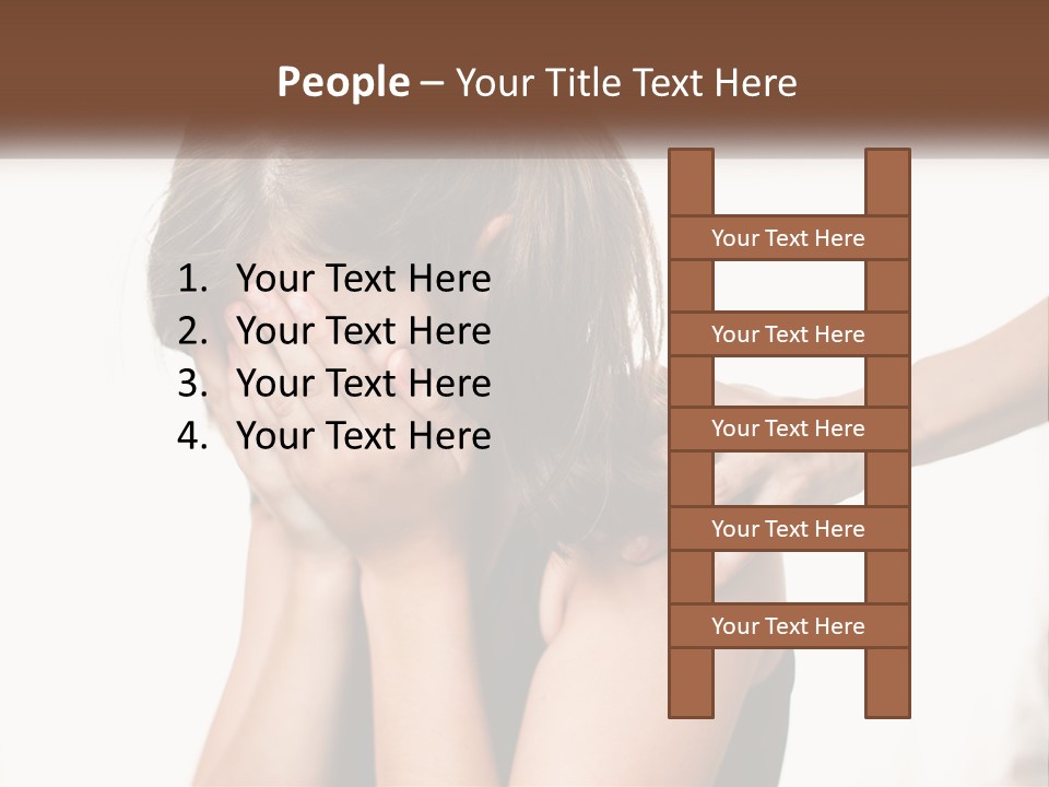 A Woman Covering Her Face With Her Hands PowerPoint Template