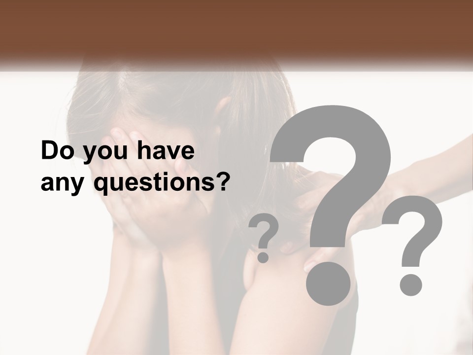 A Woman Covering Her Face With Her Hands PowerPoint Template