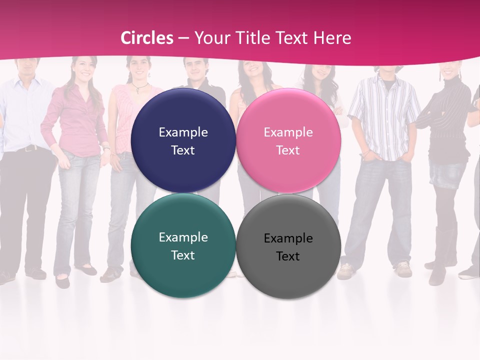 A Group Of People Standing Next To Each Other PowerPoint Template