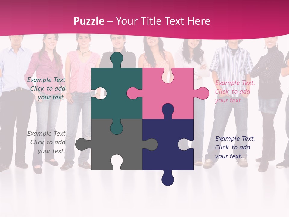 A Group Of People Standing Next To Each Other PowerPoint Template