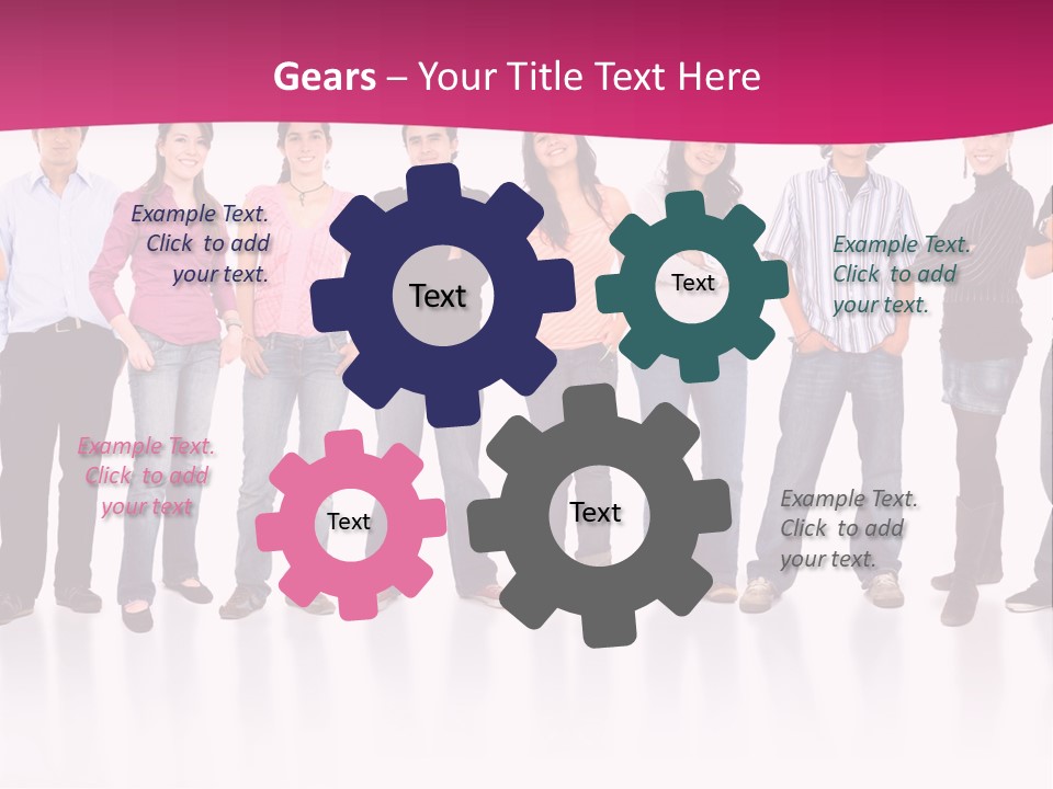 A Group Of People Standing Next To Each Other PowerPoint Template