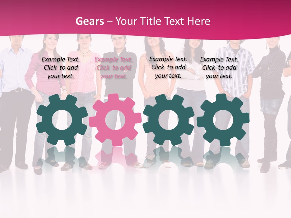 A Group Of People Standing Next To Each Other PowerPoint Template