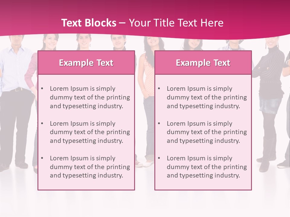 A Group Of People Standing Next To Each Other PowerPoint Template