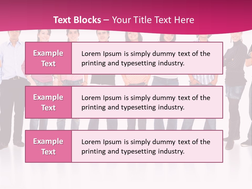 A Group Of People Standing Next To Each Other PowerPoint Template