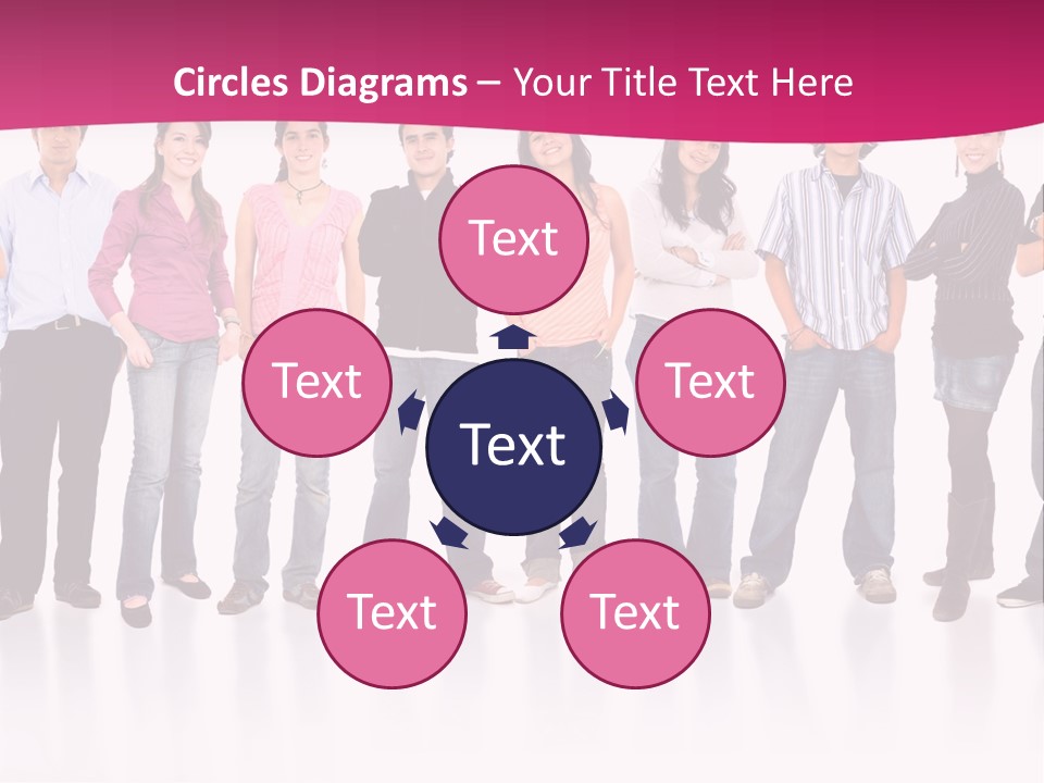 A Group Of People Standing Next To Each Other PowerPoint Template