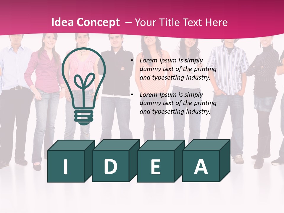 A Group Of People Standing Next To Each Other PowerPoint Template