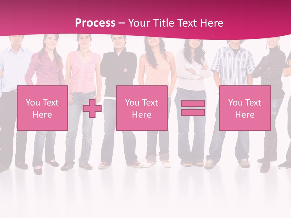 A Group Of People Standing Next To Each Other PowerPoint Template