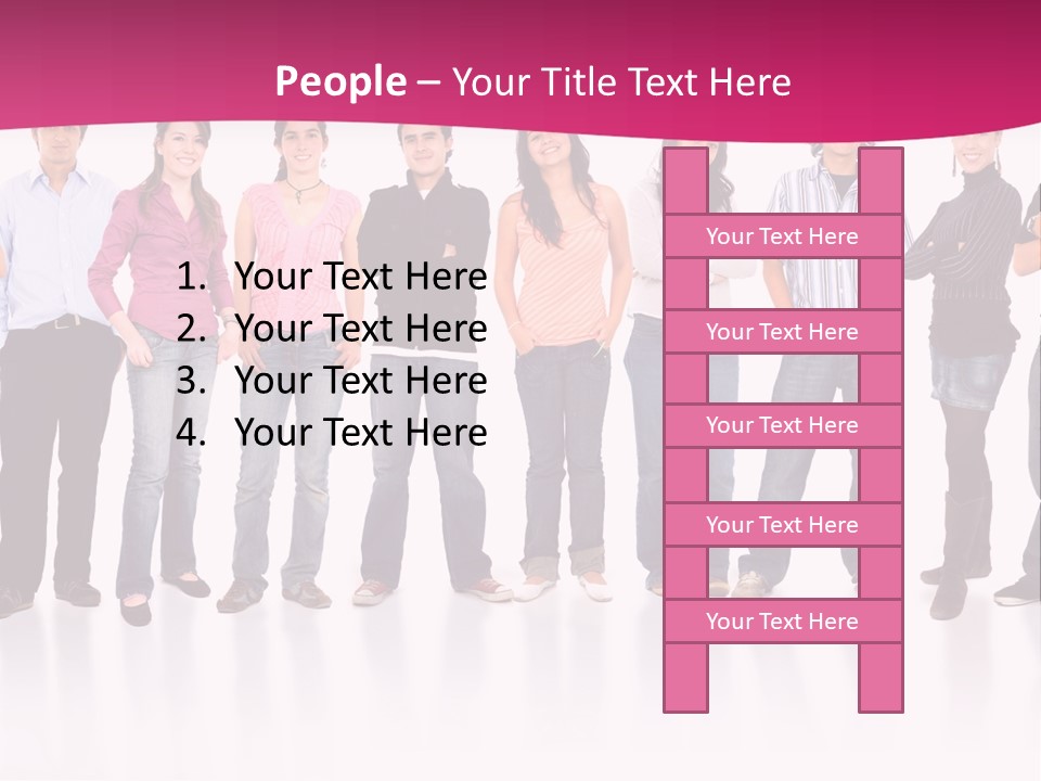 A Group Of People Standing Next To Each Other PowerPoint Template