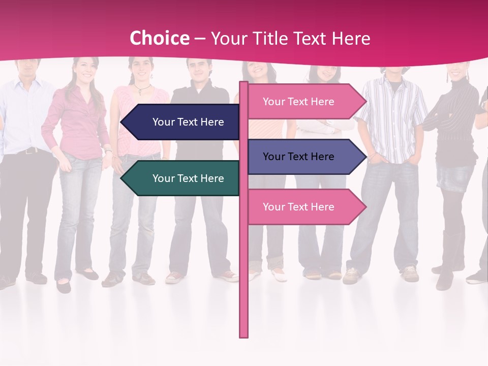 A Group Of People Standing Next To Each Other PowerPoint Template