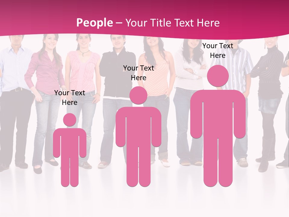 A Group Of People Standing Next To Each Other PowerPoint Template