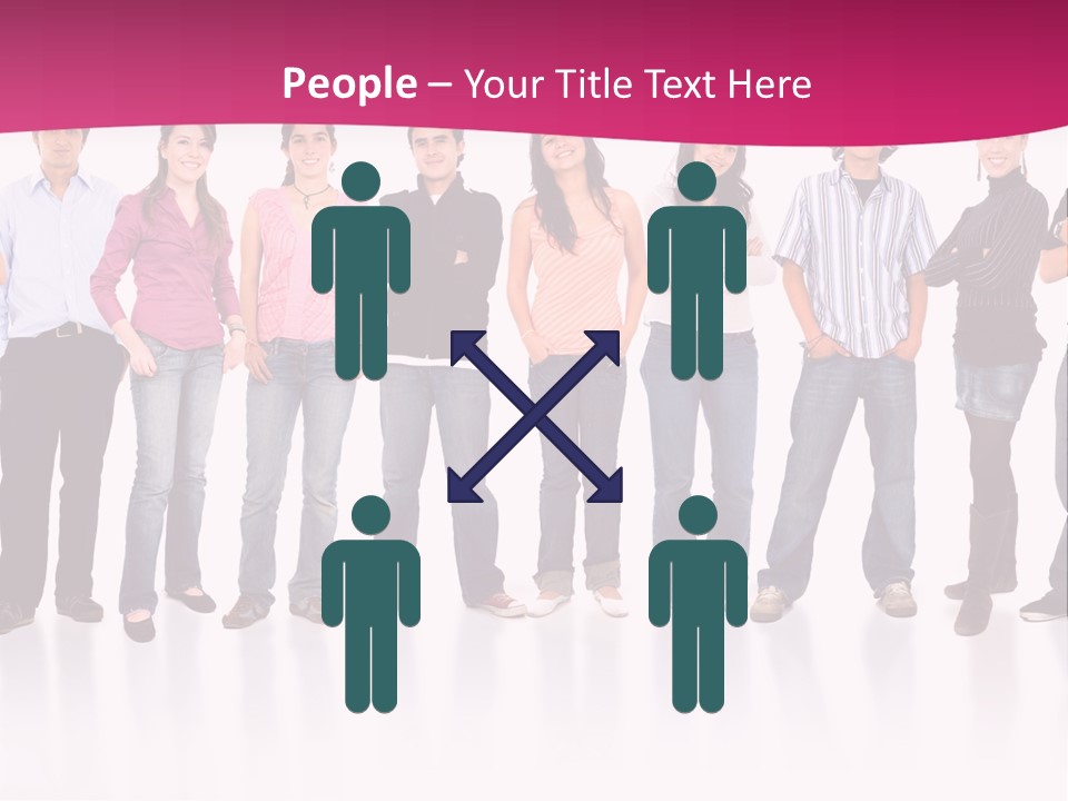 A Group Of People Standing Next To Each Other PowerPoint Template