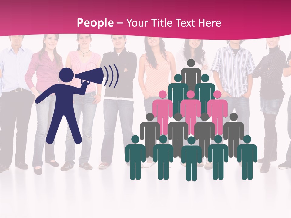 A Group Of People Standing Next To Each Other PowerPoint Template