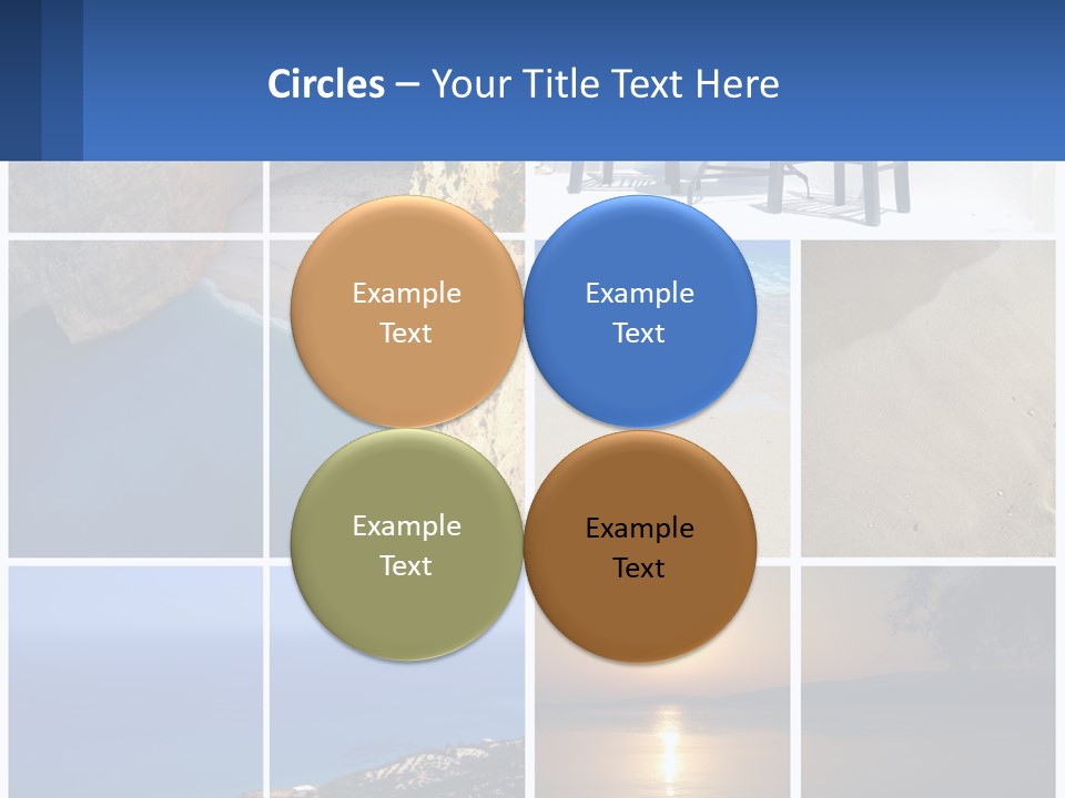 A Collage Of Photos With Chairs And A Table PowerPoint Template