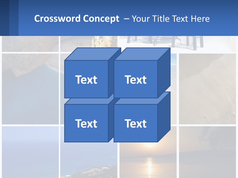 A Collage Of Photos With Chairs And A Table PowerPoint Template