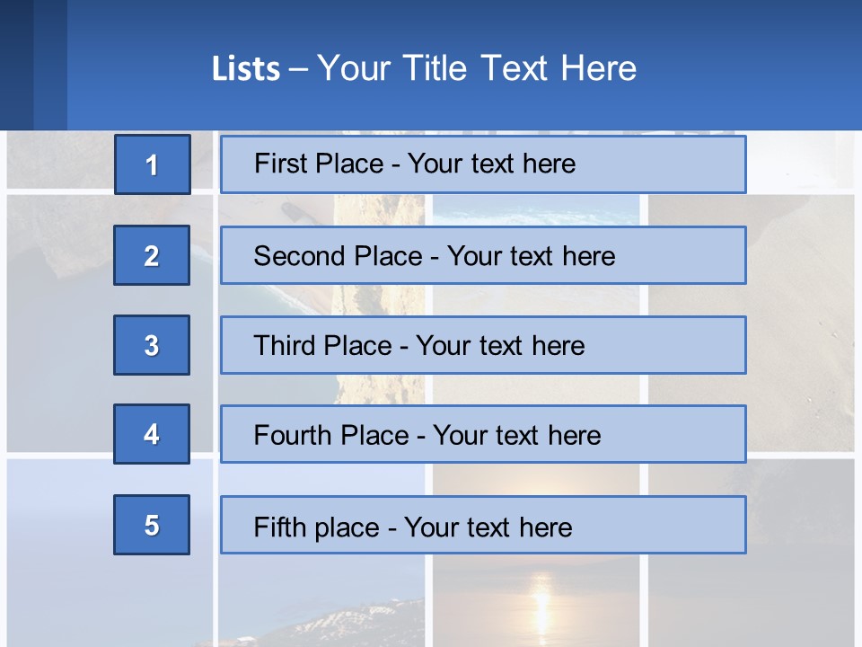 A Collage Of Photos With Chairs And A Table PowerPoint Template