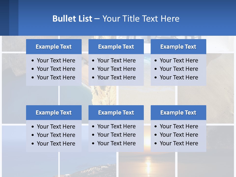 A Collage Of Photos With Chairs And A Table PowerPoint Template
