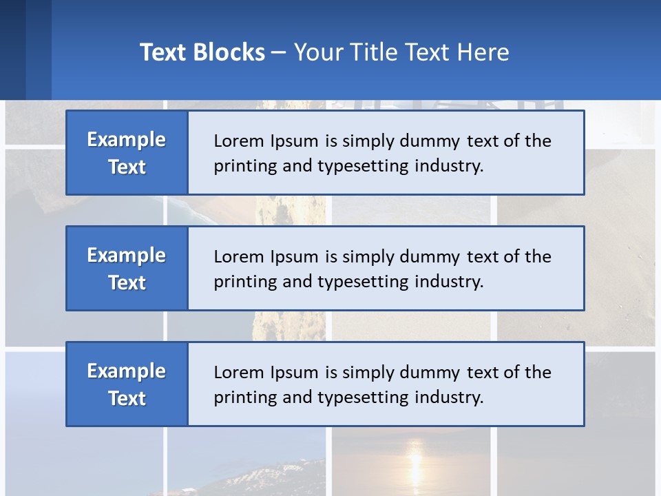 A Collage Of Photos With Chairs And A Table PowerPoint Template