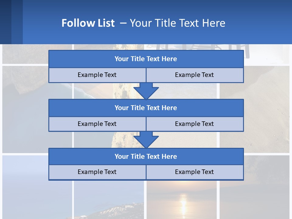 A Collage Of Photos With Chairs And A Table PowerPoint Template