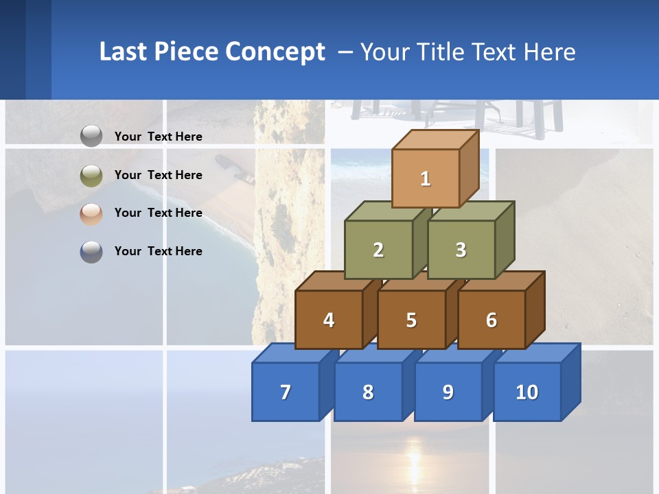 A Collage Of Photos With Chairs And A Table PowerPoint Template