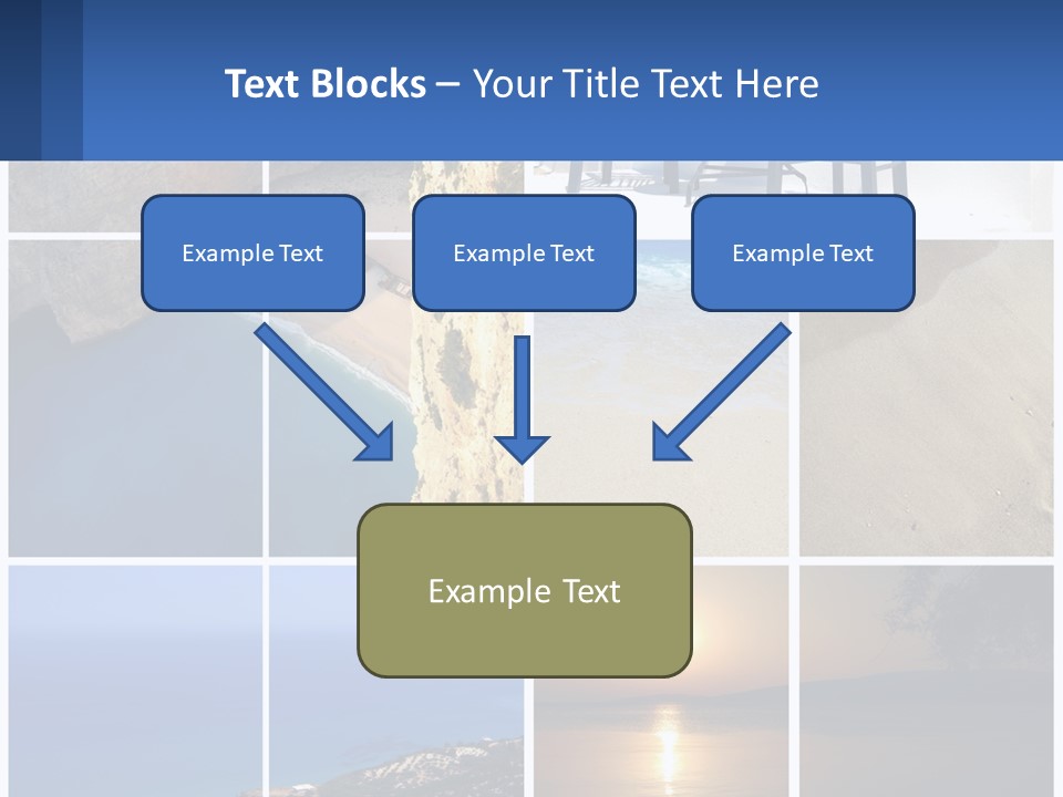 A Collage Of Photos With Chairs And A Table PowerPoint Template