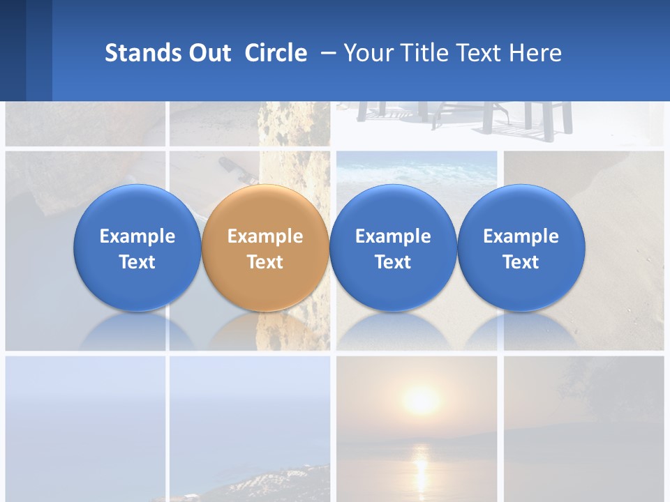 A Collage Of Photos With Chairs And A Table PowerPoint Template